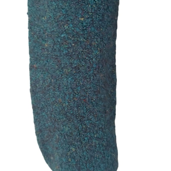 FREE PEOPLE Teal Blue Cable Knit Sweater Mock Neck Wool Blend Soft Size S - Picture 3 of 16